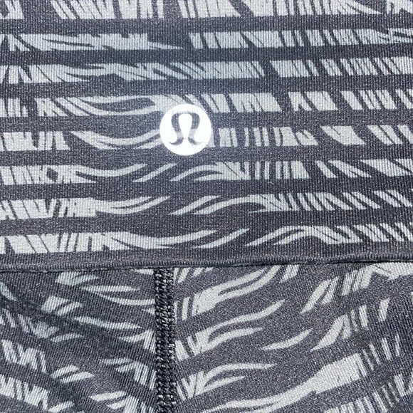 Lululemon Wunder Under Crop II *Full-On Luon (Roll Down) Stripe Play Slate Black - Picture 11 of 11